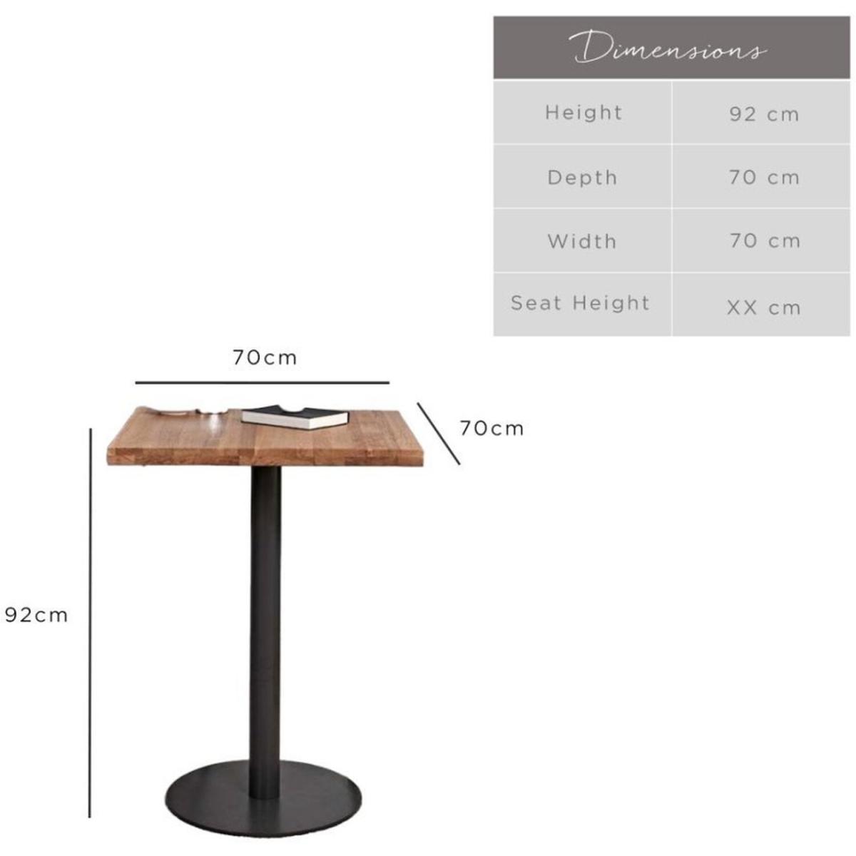 Industrial Bar Table - Brown, Black – image 3