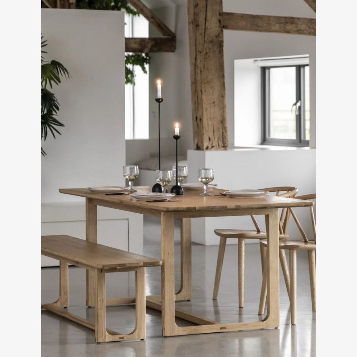 Albie Minimalist Dining Table - Natural – image 1