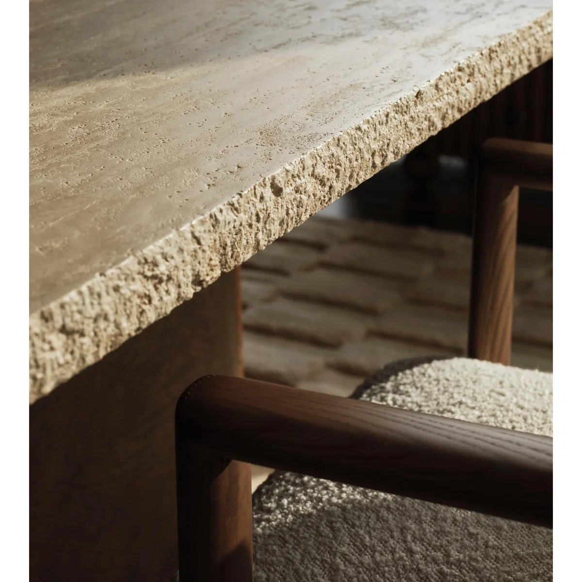 Ramsey Dining Table, Travertine – image 6