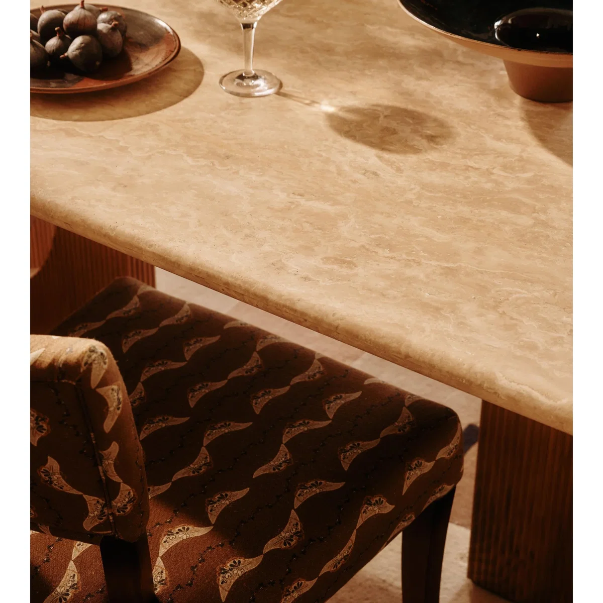 Elliot Dining Table, Travertine – image 4