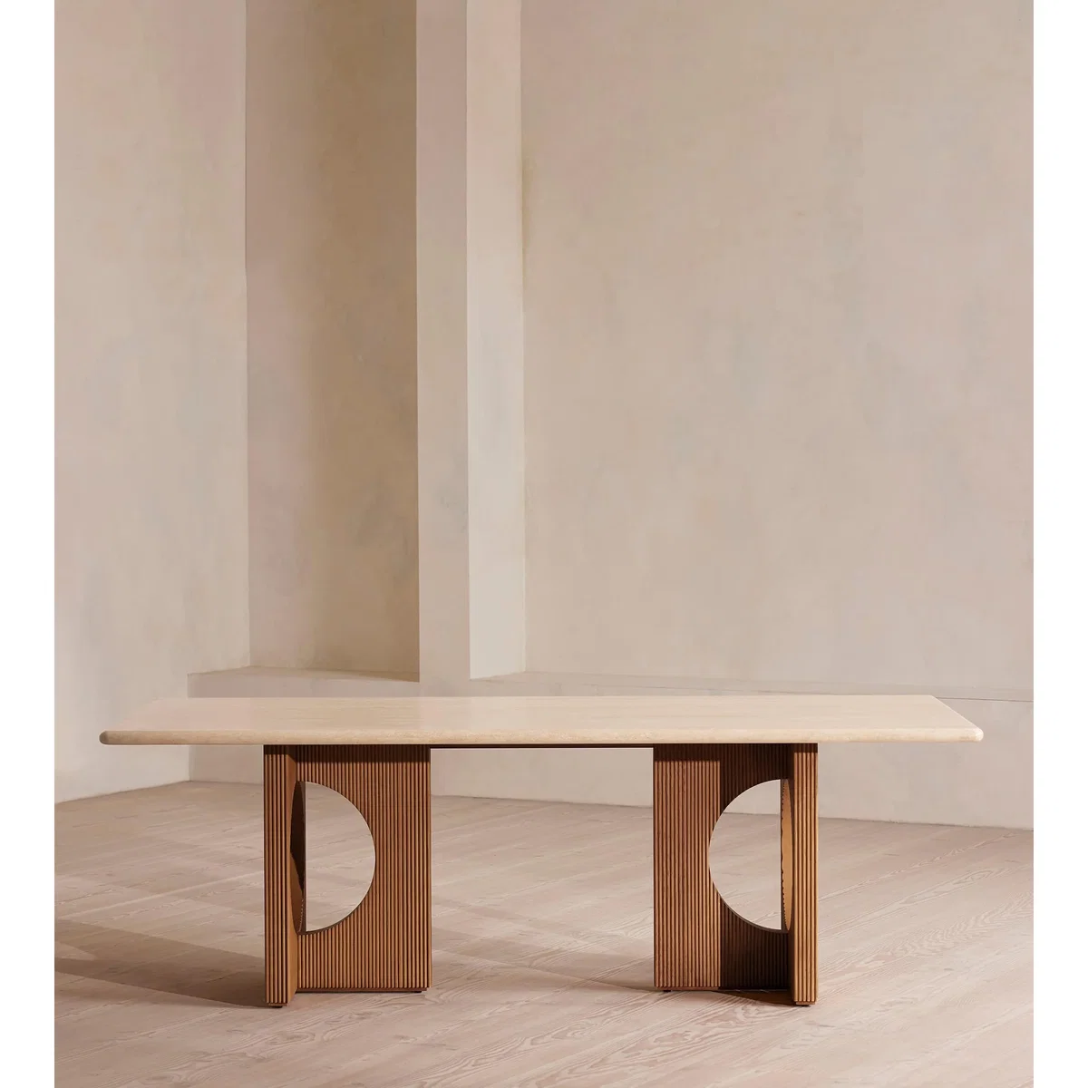 Elliot Dining Table, Travertine – image 5