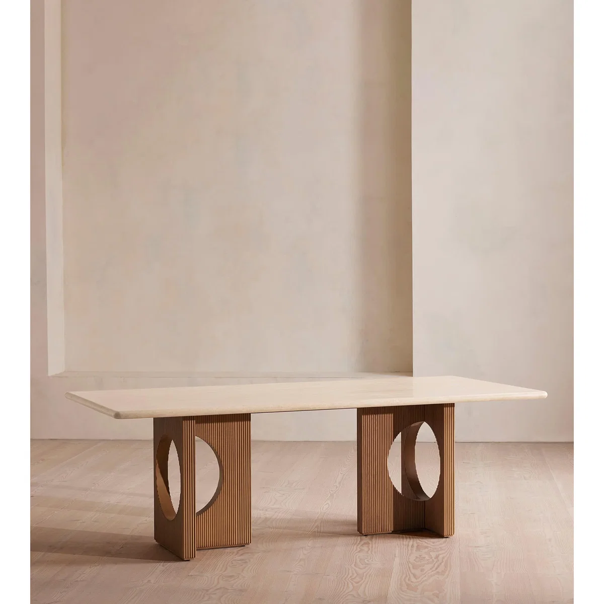 Elliot Dining Table, Travertine – image 6