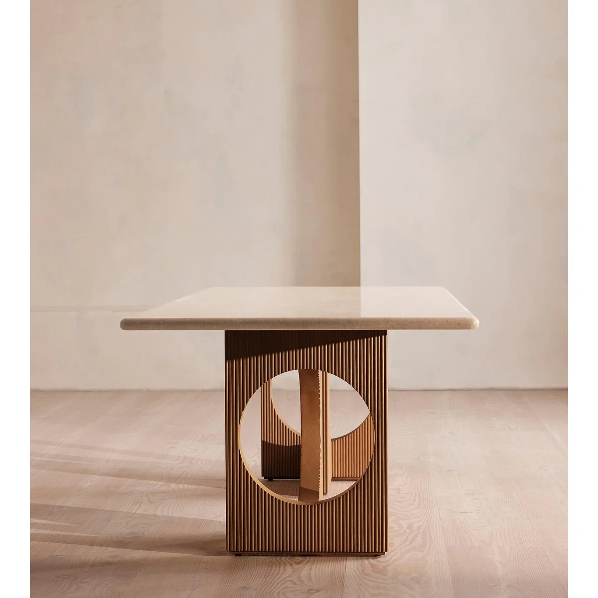 Elliot Dining Table, Travertine – image 7