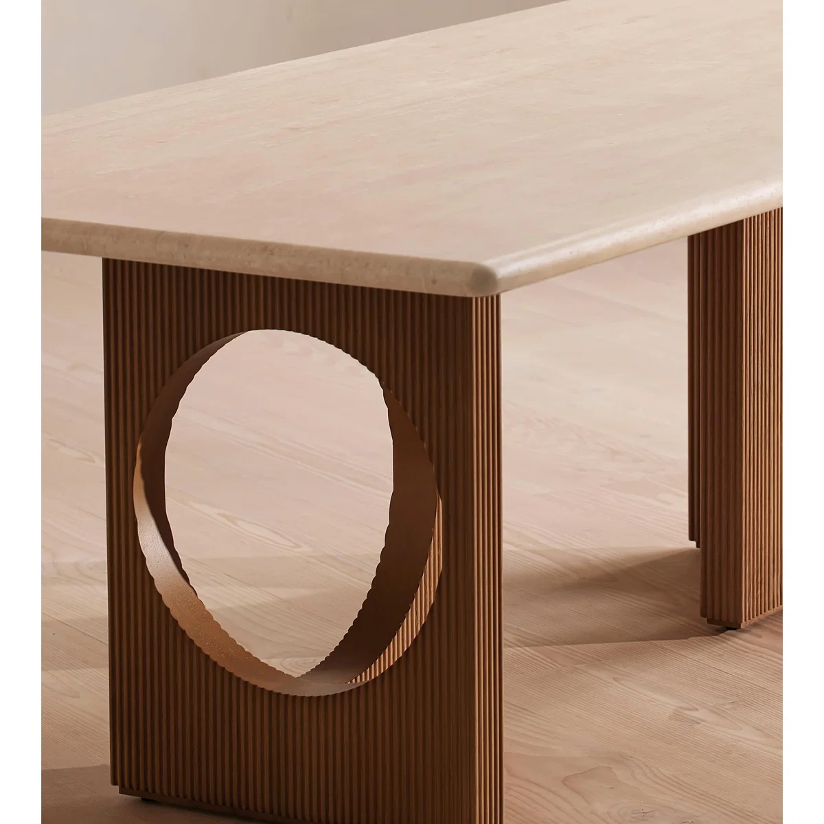 Elliot Dining Table, Travertine – image 8