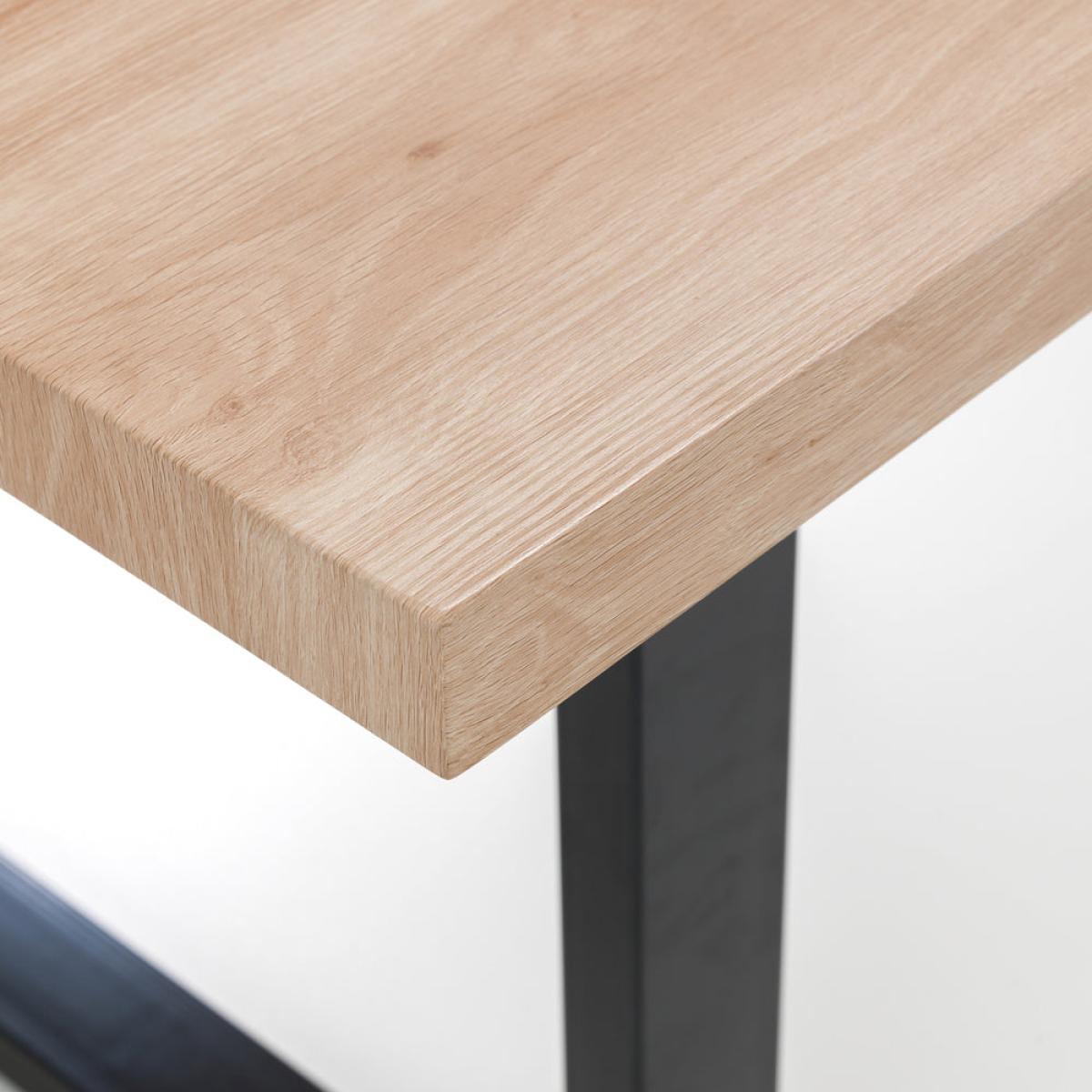 Julain Bowen Berwick 6 Seater Dining Table in Oak & Black – image 4