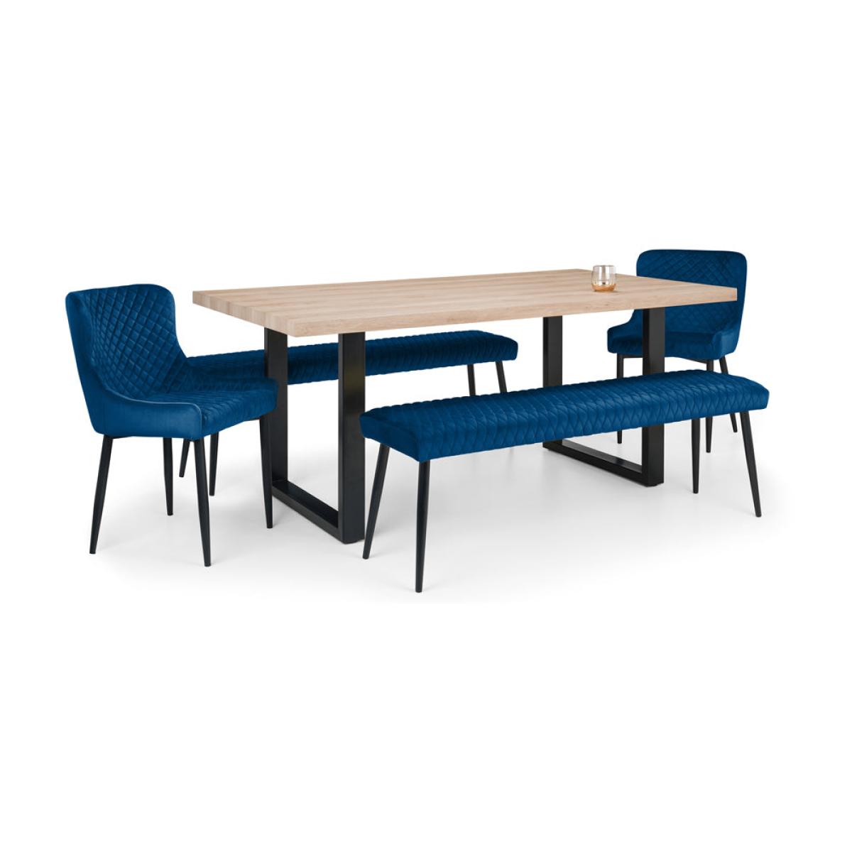 Julain Bowen Berwick 6 Seater Dining Table in Oak & Black – image 5