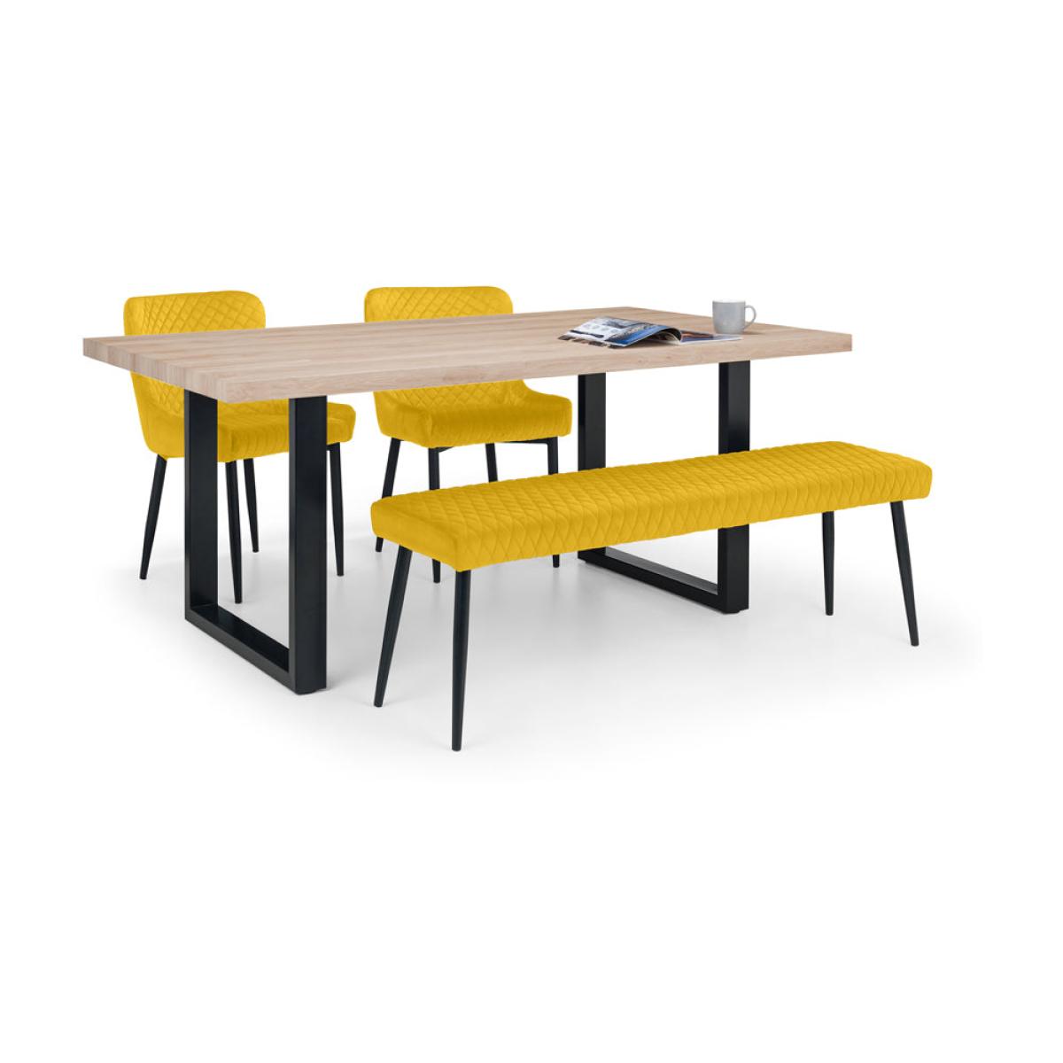 Julain Bowen Berwick 6 Seater Dining Table in Oak & Black – image 6