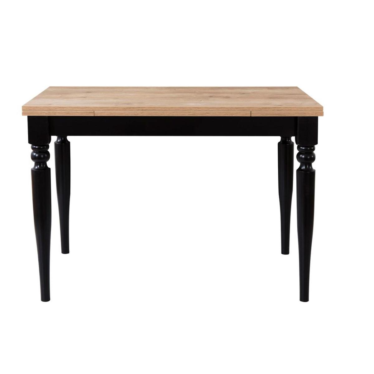 Coleman 4 - 8 Seat Extendable Dining Table, Light Wood & Black – image 4