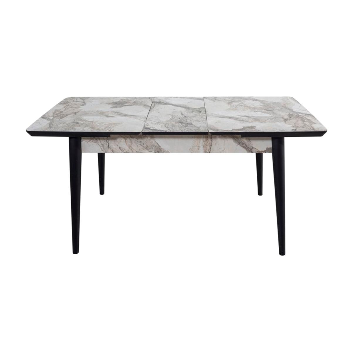 Arverdi 4 - 6 Seat Extendable Dining Table, Grey Marble – image 1