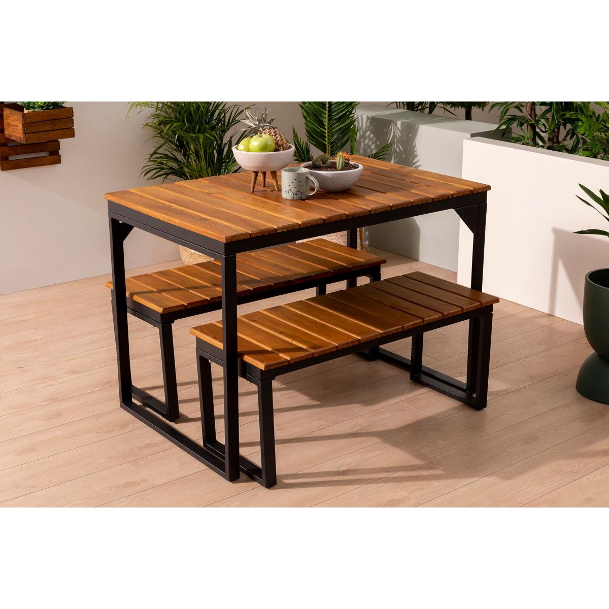 Patara Outdoor Dining Table, Walnut – image 2
