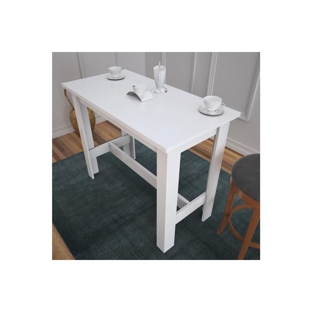 Pasific Barra 4 Seat Fixed Dining Table, White (High Gloss) – image 3