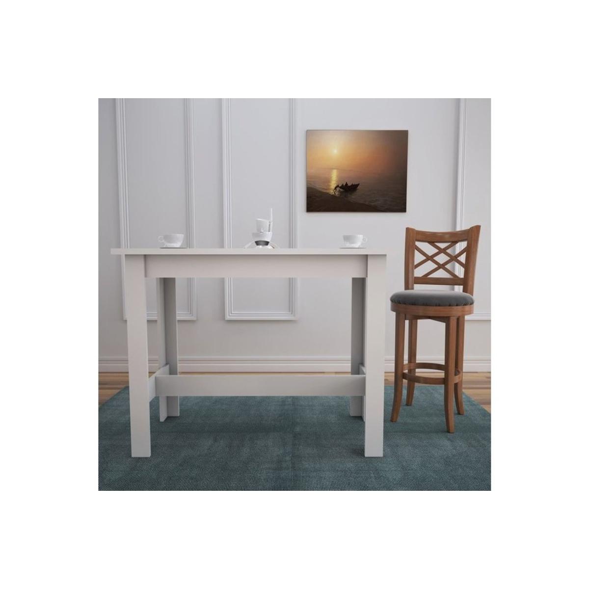 Pasific Barra 4 Seat Fixed Dining Table, White (High Gloss) – image 4