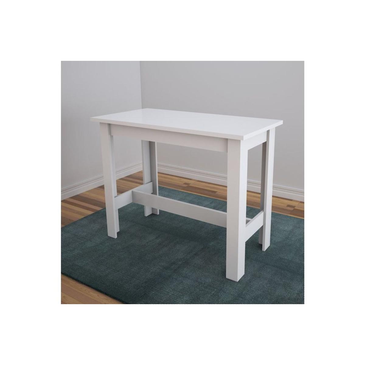 Pasific Barra 4 Seat Fixed Dining Table, White (High Gloss) – image 5