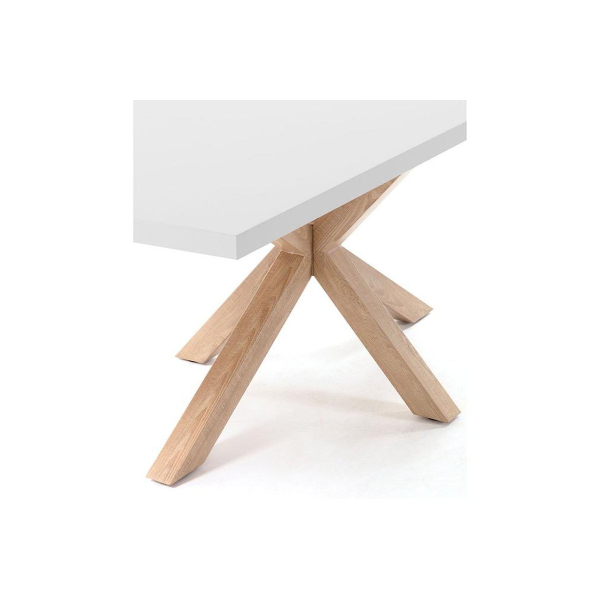 Flinna 4-6 Seat Dining Table, White & Light Wood – image 5