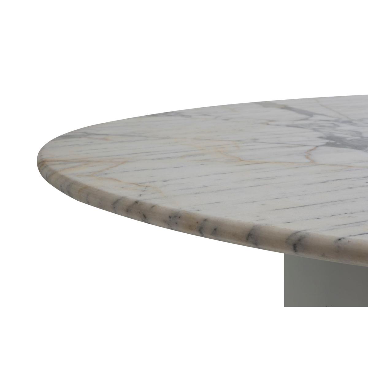 Eli Marble 4-6 Seat Fixed Dining Table, White – image 7