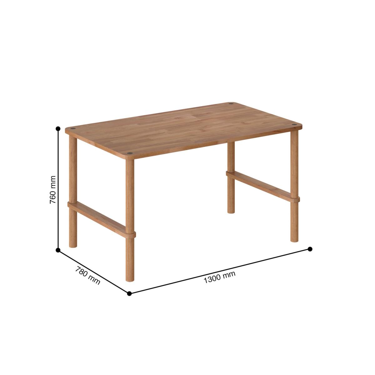 Maya Libra 4-6 Seat Fixed Dining Table, Oak – image 3
