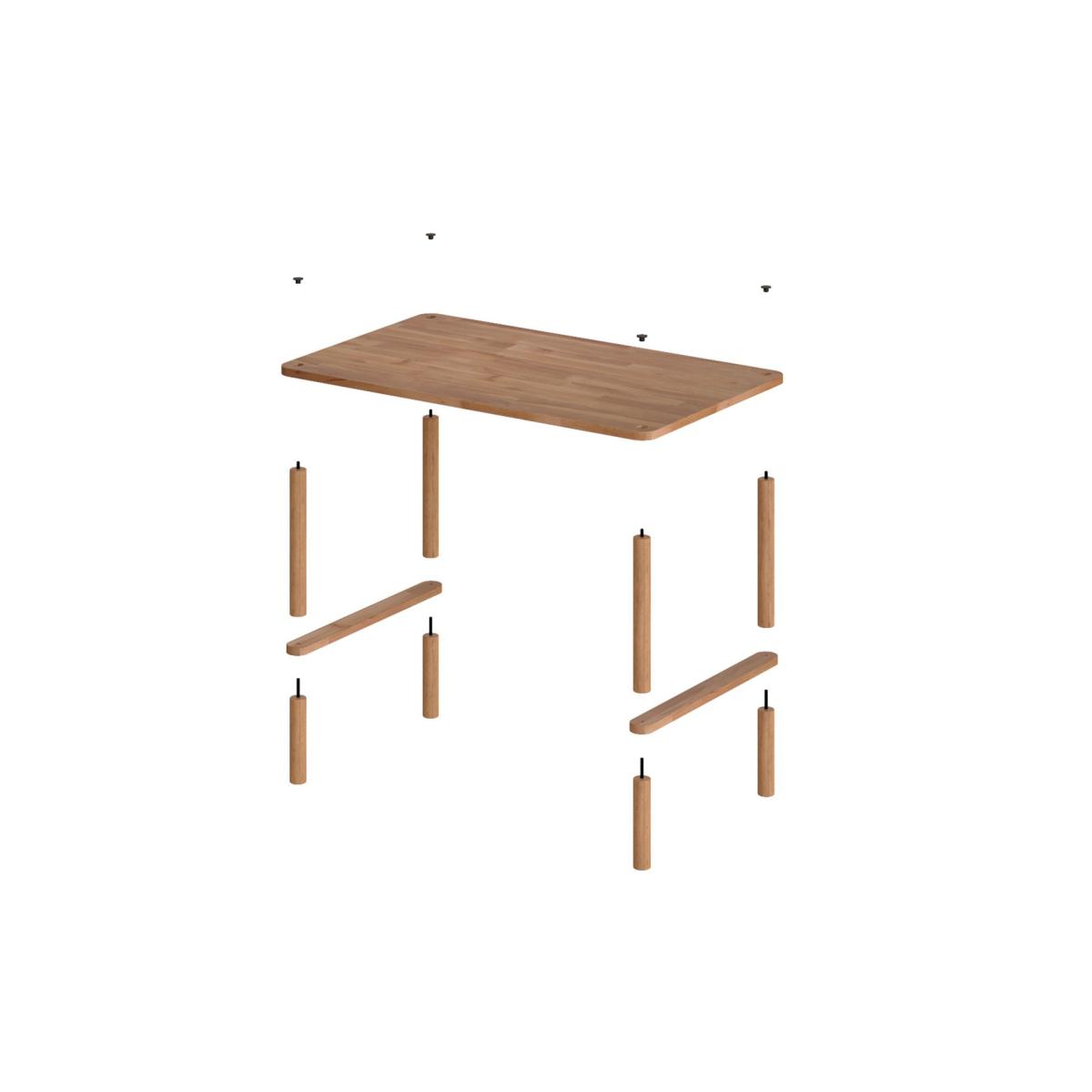 Maya Libra 4-6 Seat Fixed Dining Table, Oak – image 4