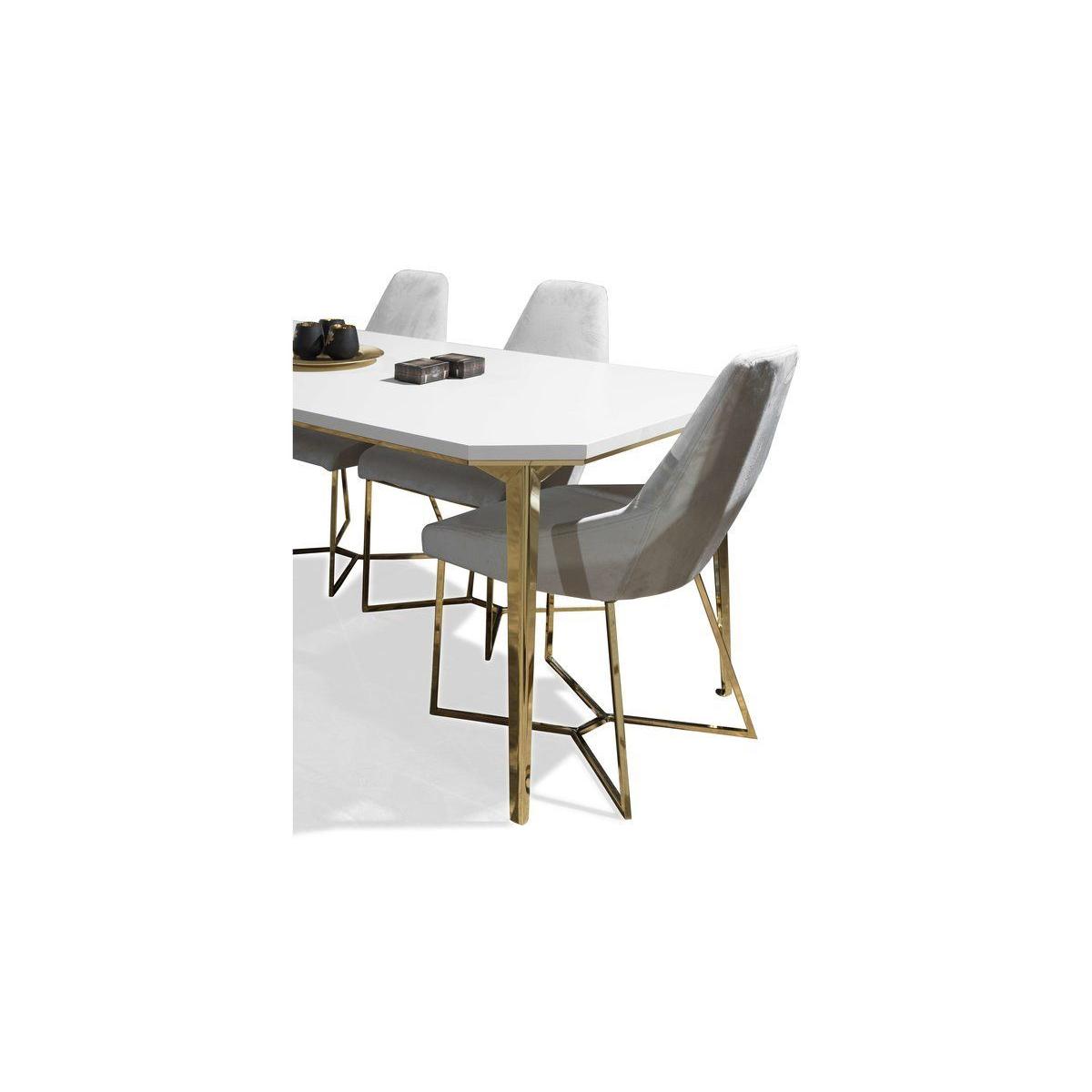 Diamond Fixed Dining Table, Cream – image 3