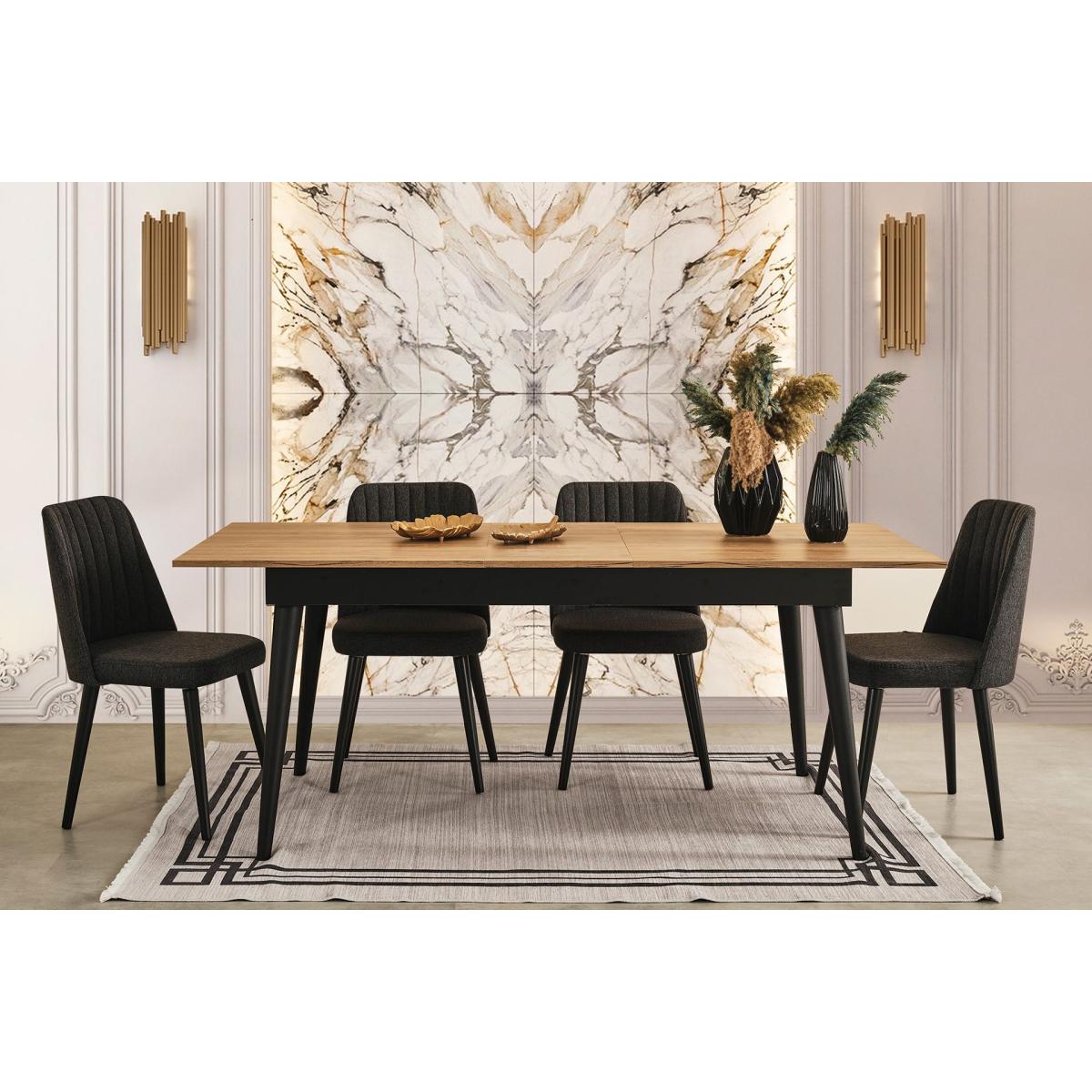 Venice Fixed Dining Table, 90 x 160 cm, Light Wood – image 3