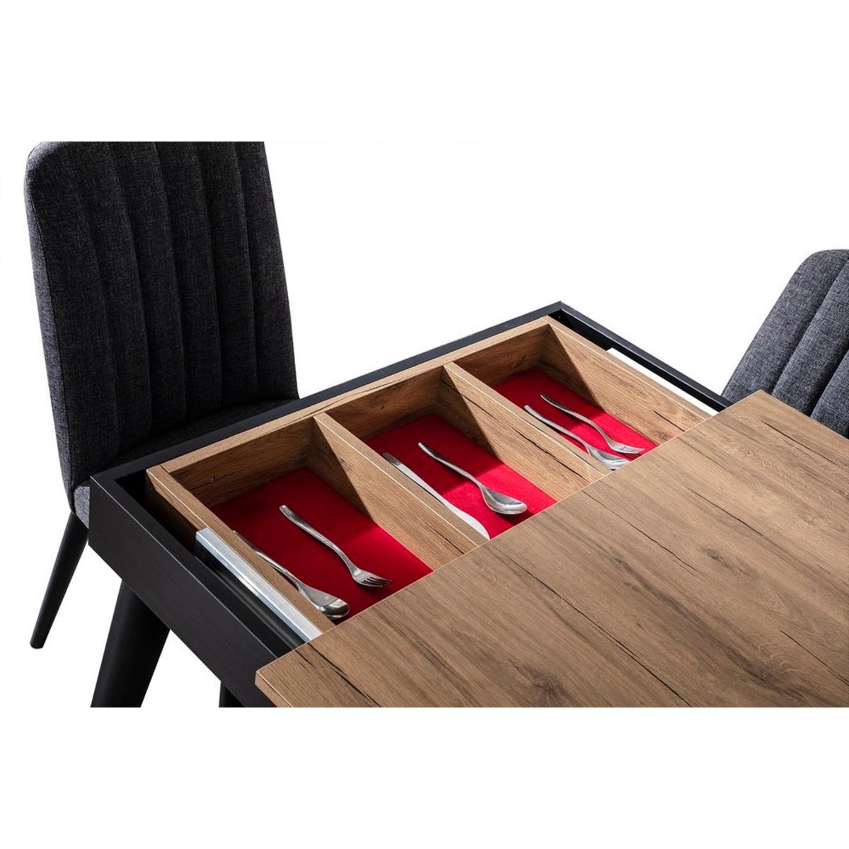 Venice Fixed Dining Table, 90 x 160 cm, Light Wood – image 6