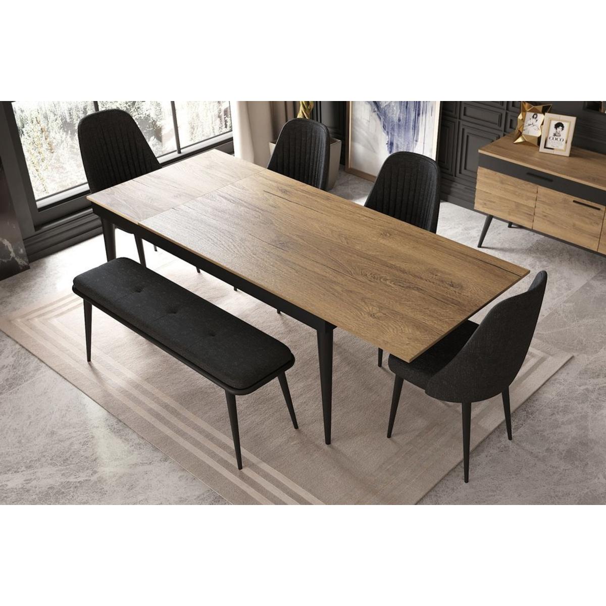 Venice Fixed Dining Table, 90 x 160 cm, Light Wood – image 7