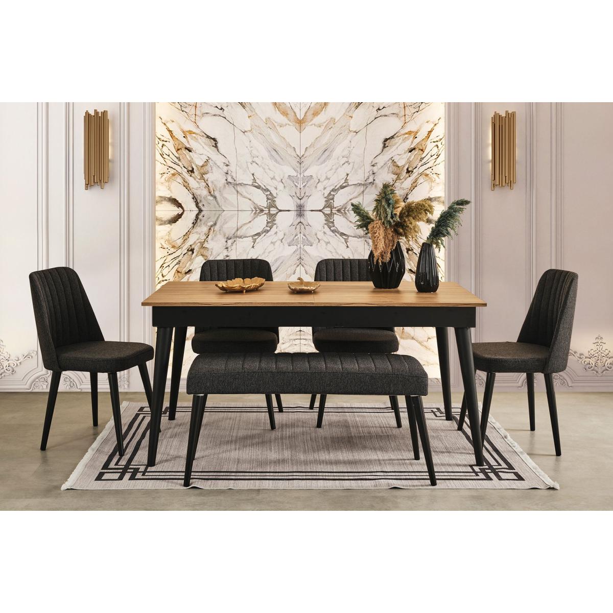 Venice Fixed Dining Table, 90 x 160 cm, Light Wood – image 1