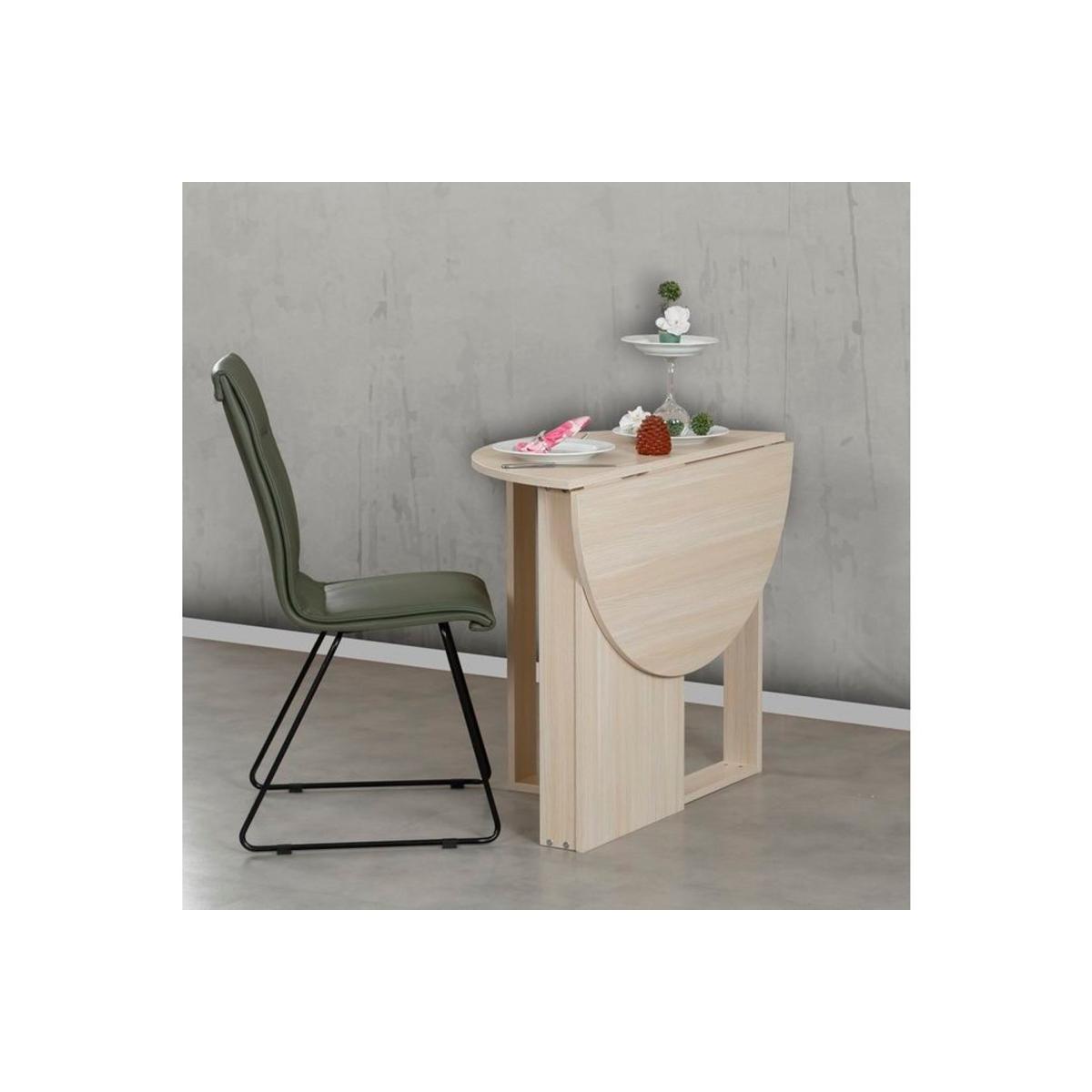 Pasific 2-4 Seat Middle Extendable Dining Table, Light Wood – image 2