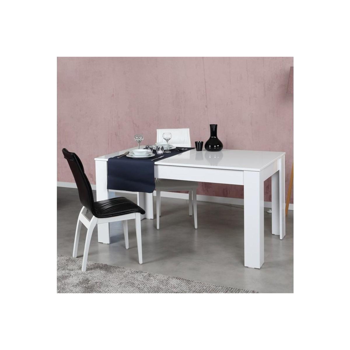 Pasific 4-6 Seat Extendable Dining Table, White – image 1