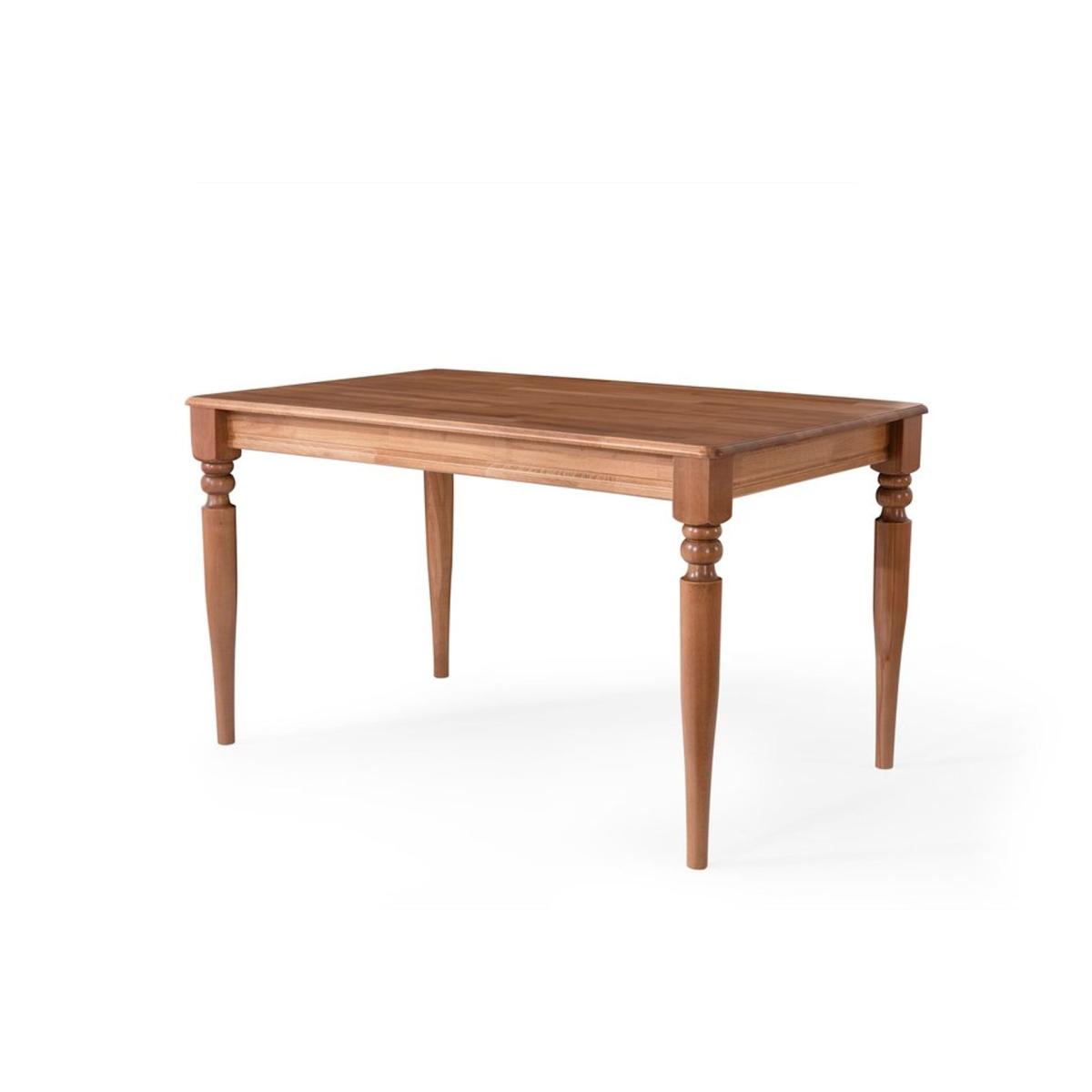 Billa 4 Seat Fixed Dining Table, Dark Wood – image 2