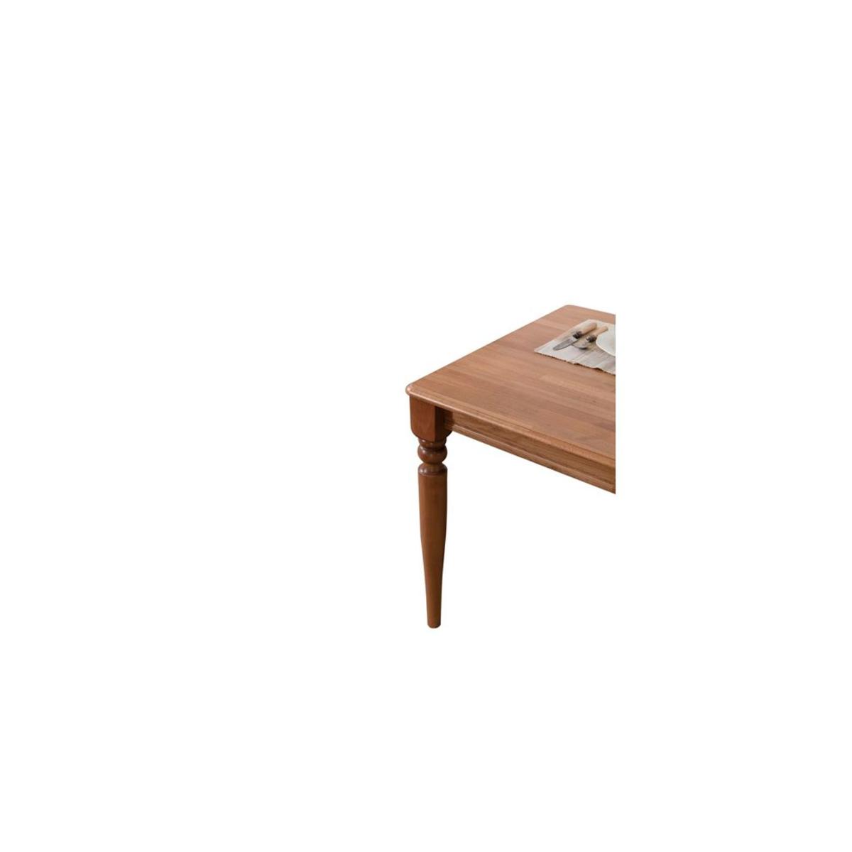 Billa 4 Seat Fixed Dining Table, Dark Wood – image 3