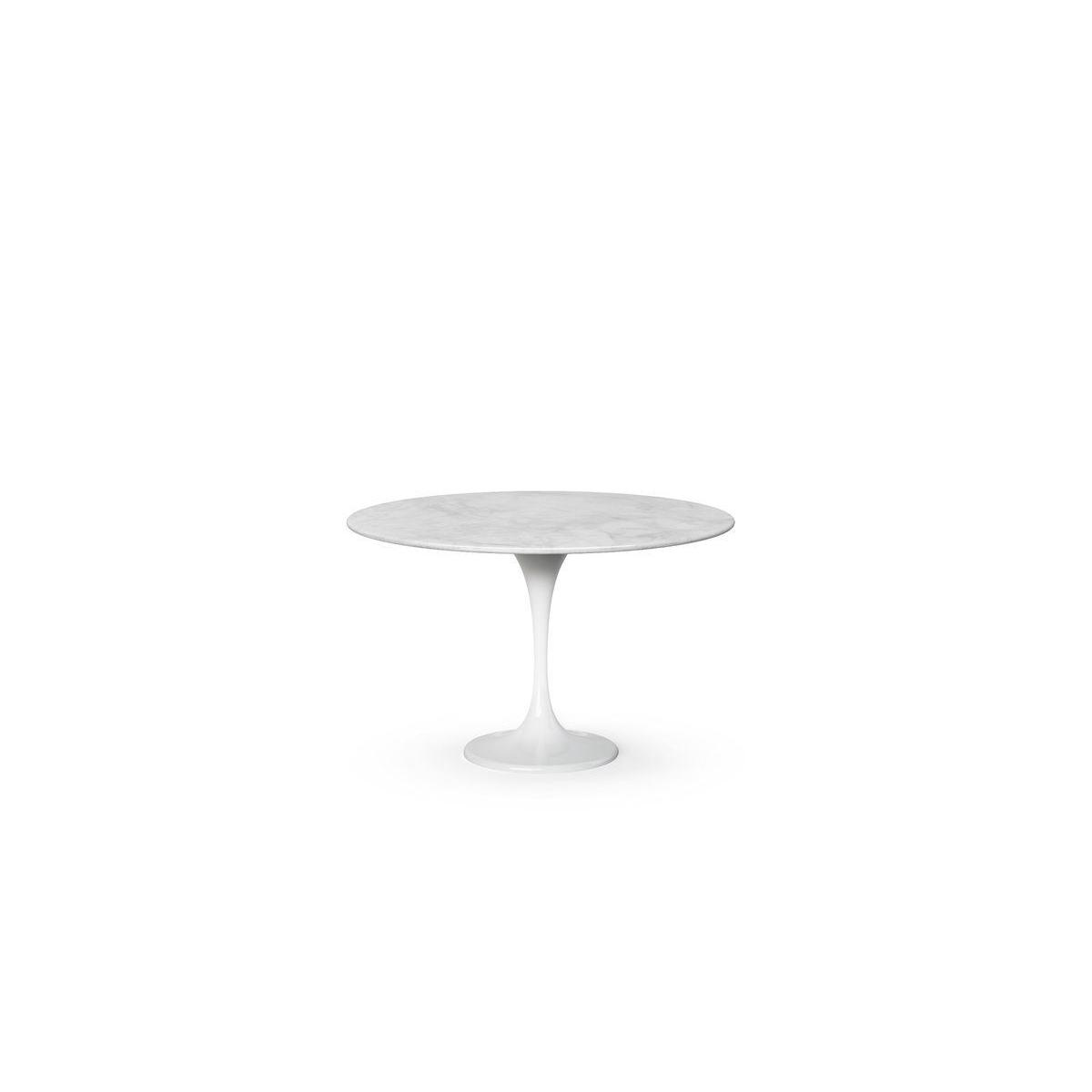 Tulip Marble Fixed Dining Table, White – image 6