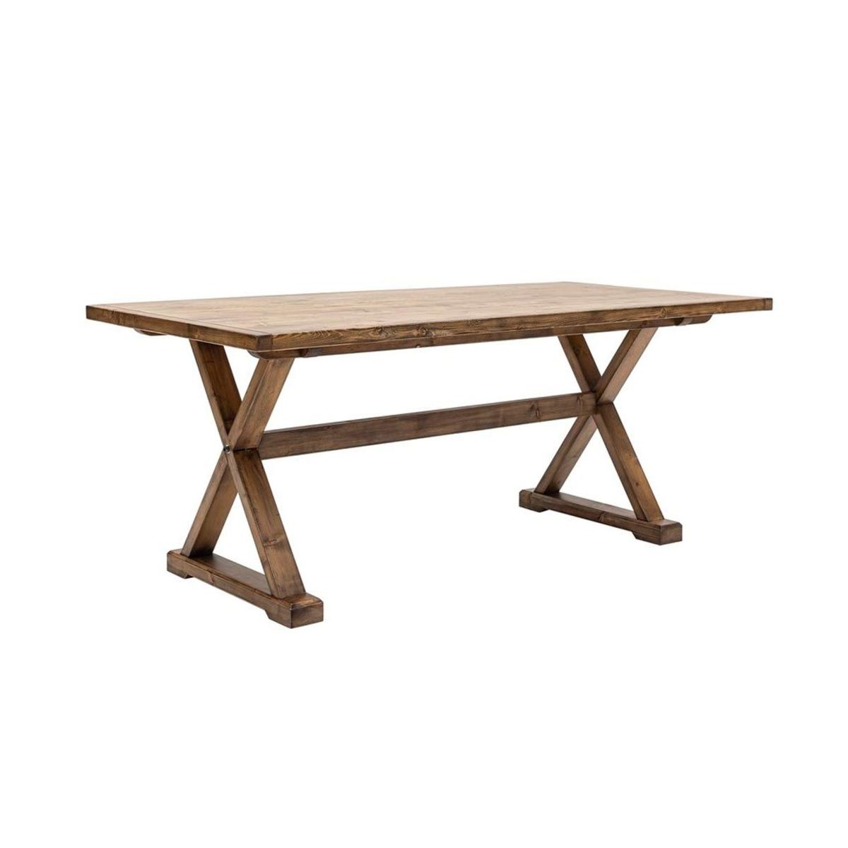 Matis 6-8 Seat Fixed Dining Table, Dark Wood – image 5