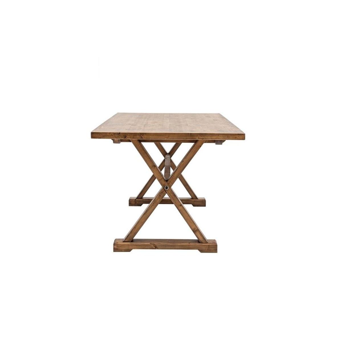 Matis 6-8 Seat Fixed Dining Table, Dark Wood – image 6