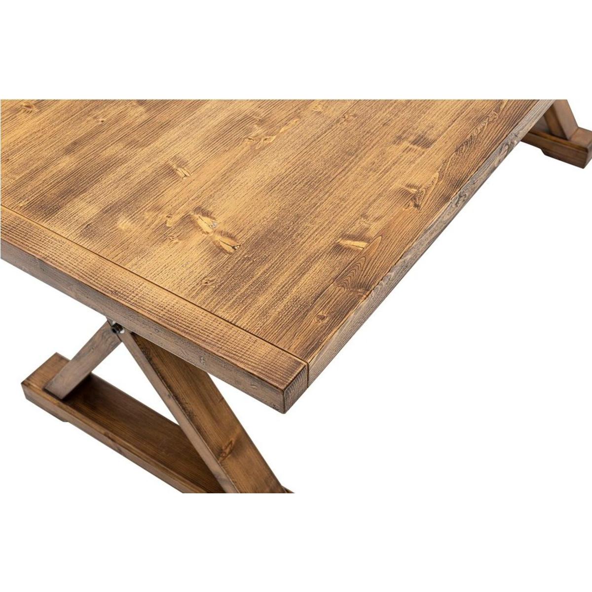 Matis 6-8 Seat Fixed Dining Table, Dark Wood – image 7