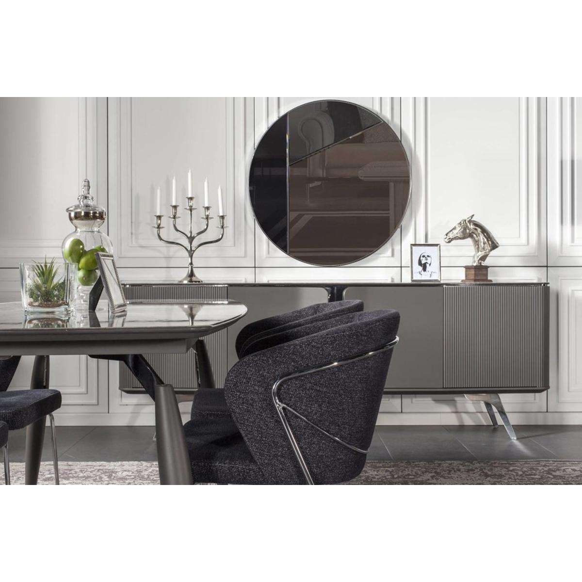 Berlin 6 Seat Fixed Dining Table, Grey – image 3