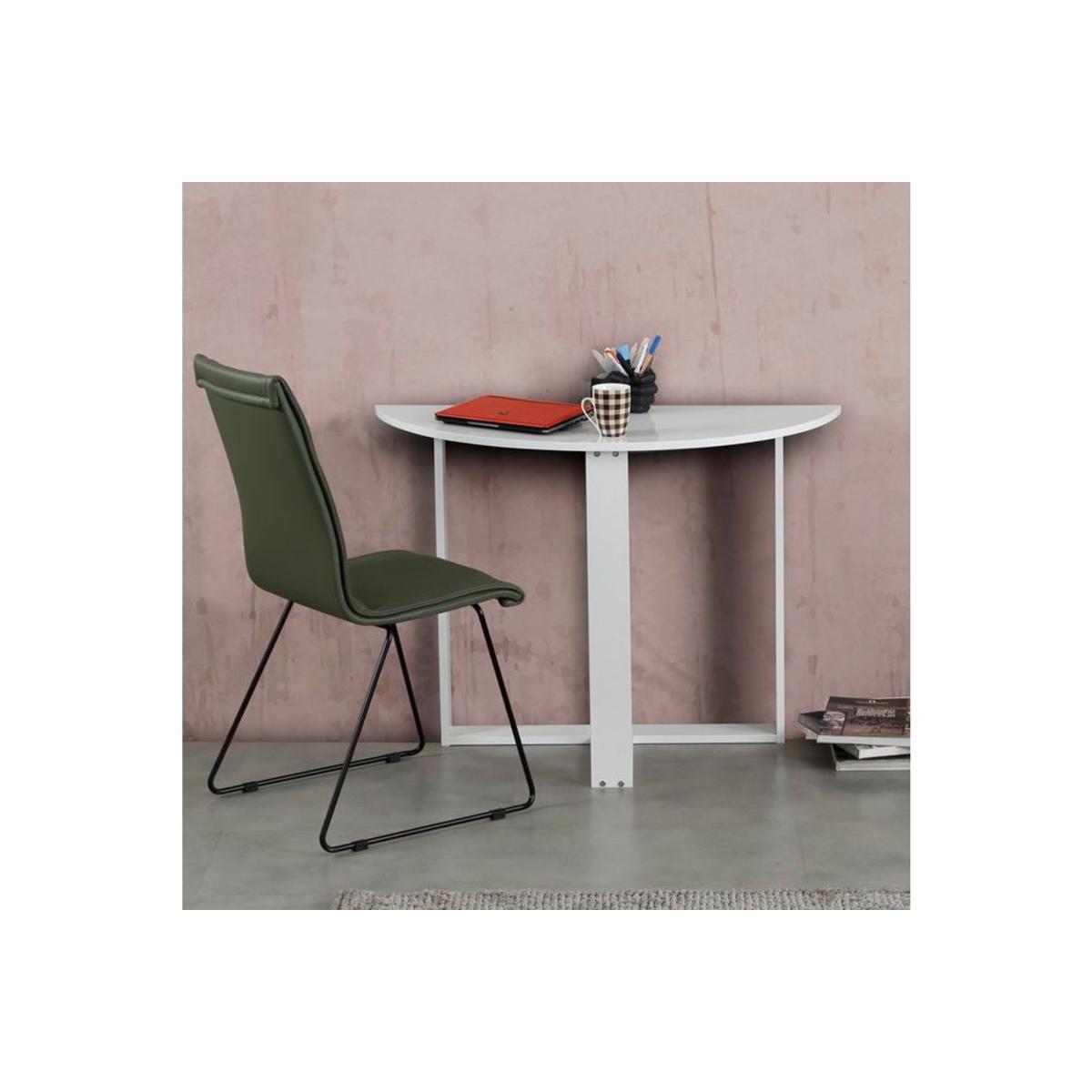 Pasific 1-2 Seat Middle Fixed Dining Table, White (High Gloss) – image 2