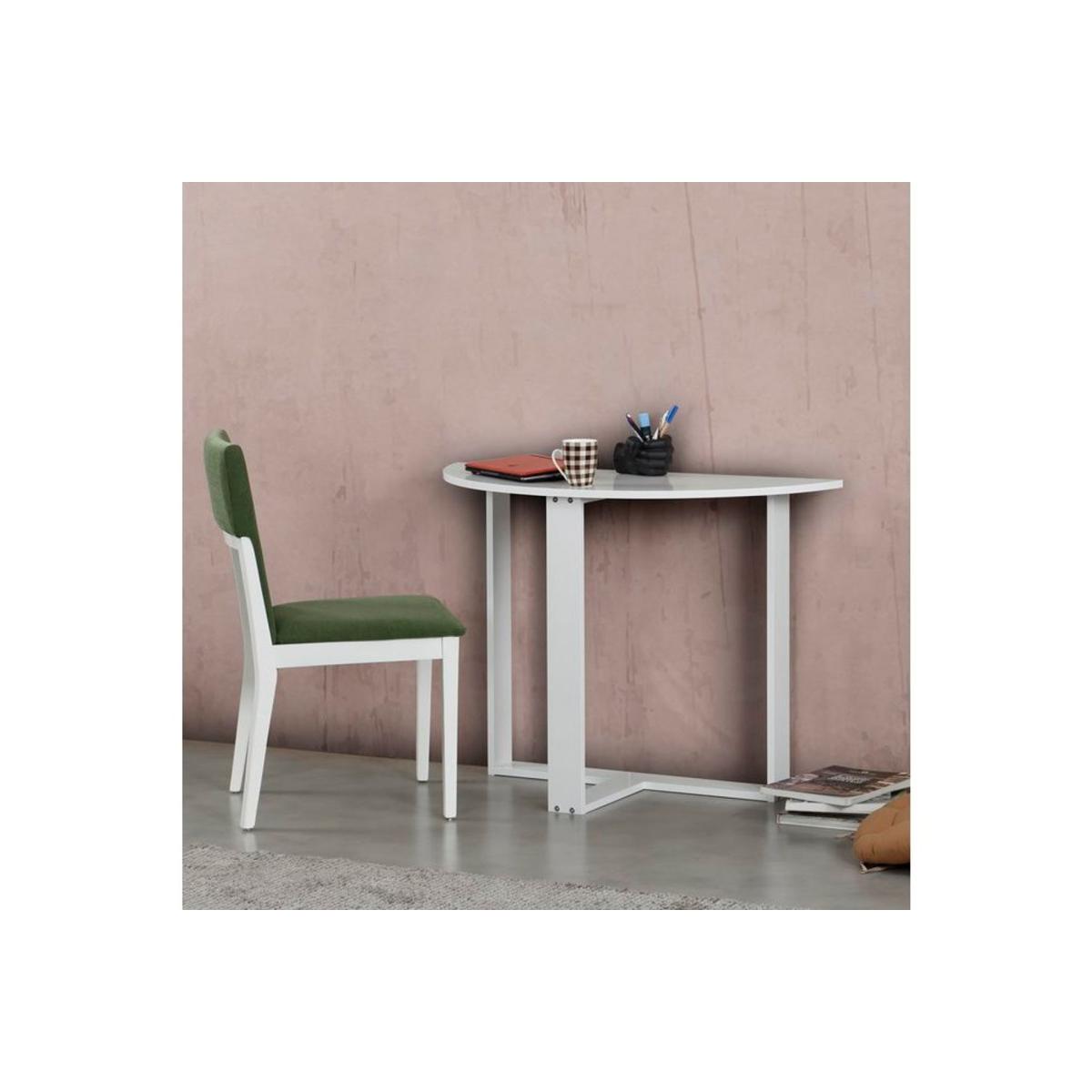 Pasific 1-2 Seat Middle Fixed Dining Table, White (High Gloss) – image 3