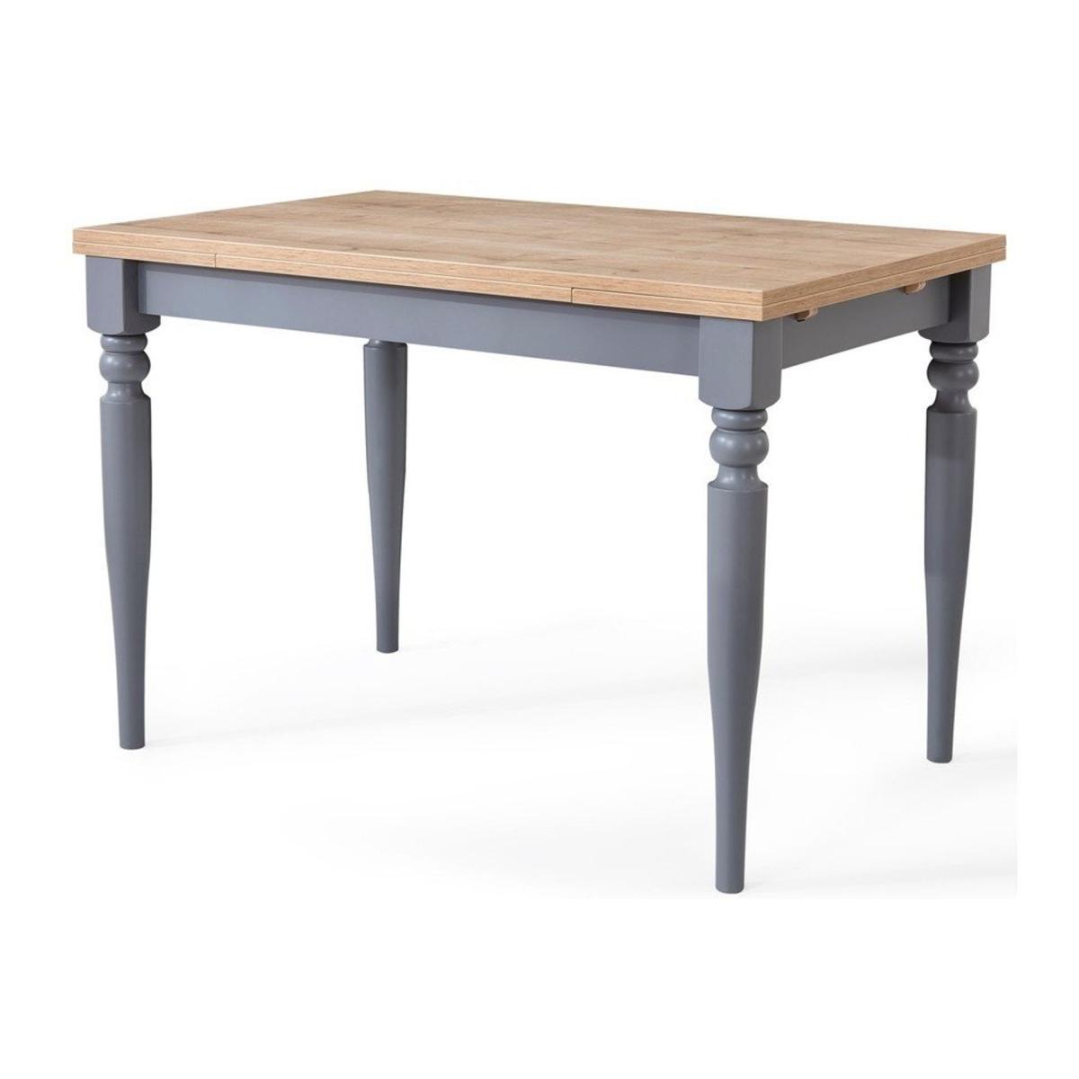 Sophia 4 - 6 Seat Extendable Dining Table, Light Wood & Grey – image 2