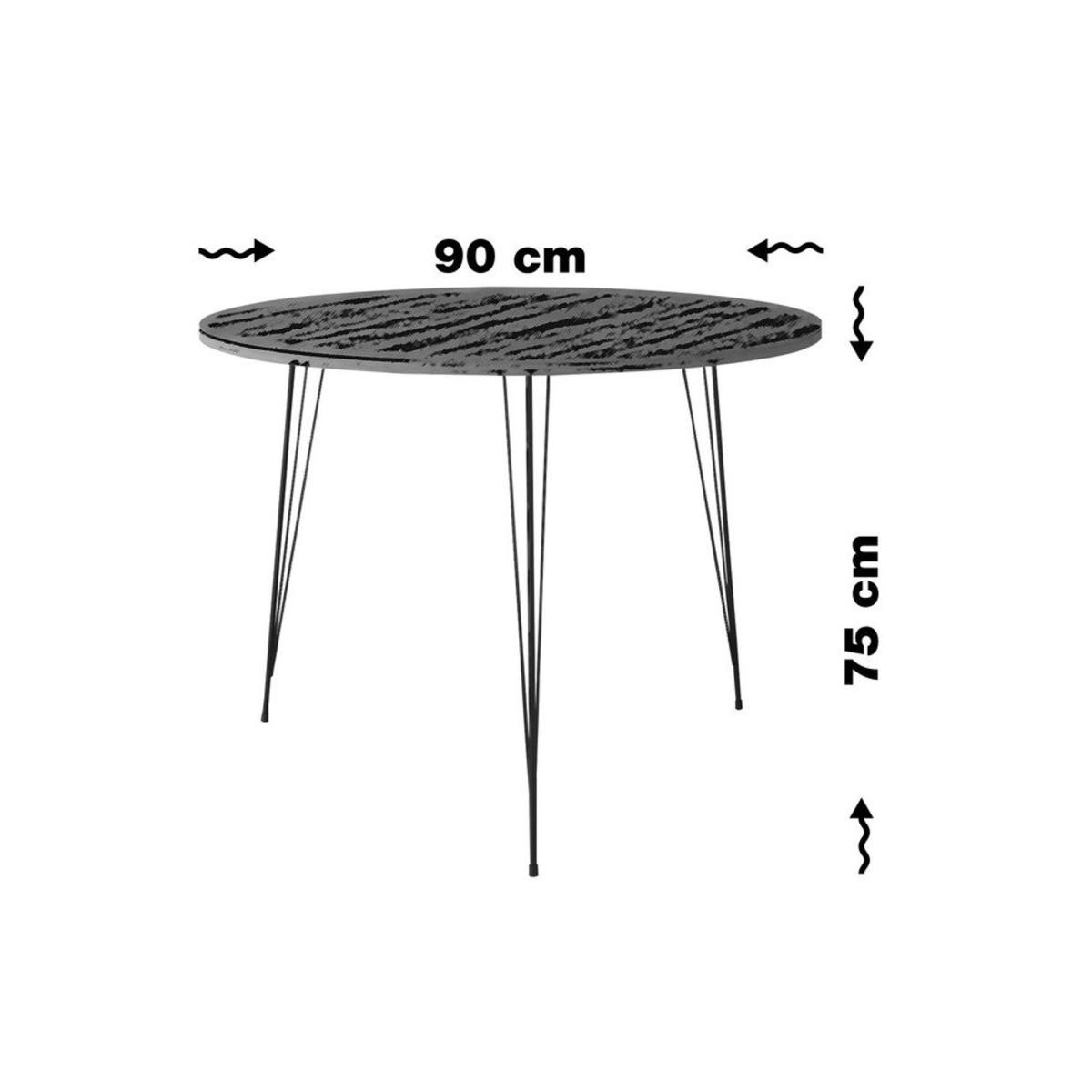 Pasific 2-4 Seat Fixed Dining Table, Light Wood & Black – image 6