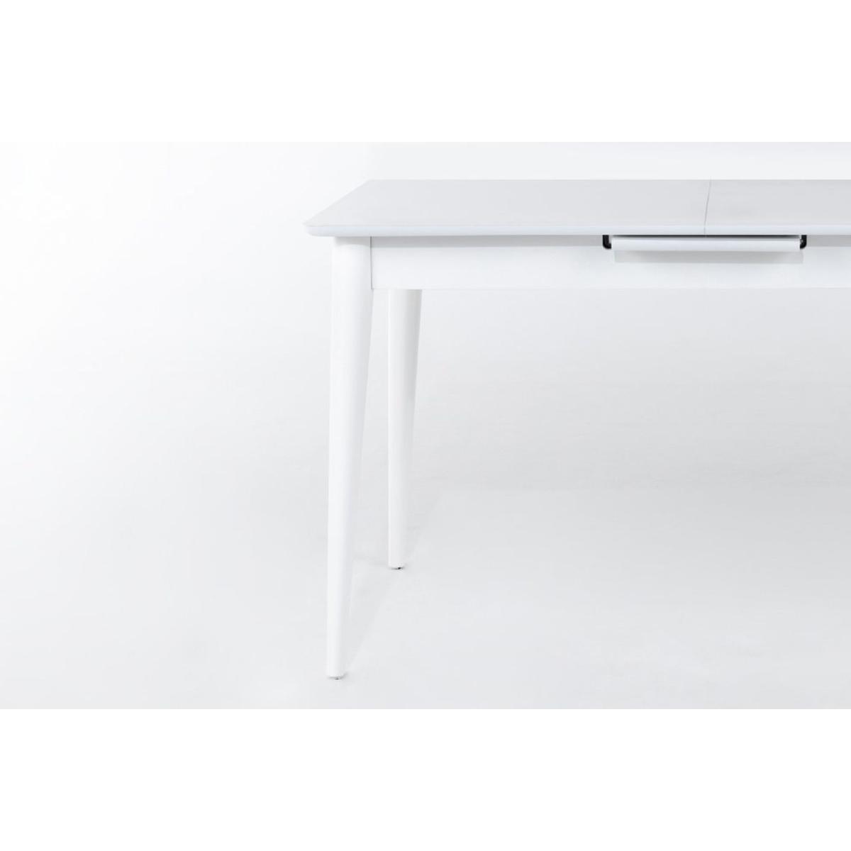 Reece Extedable Dining Table, White – image 3