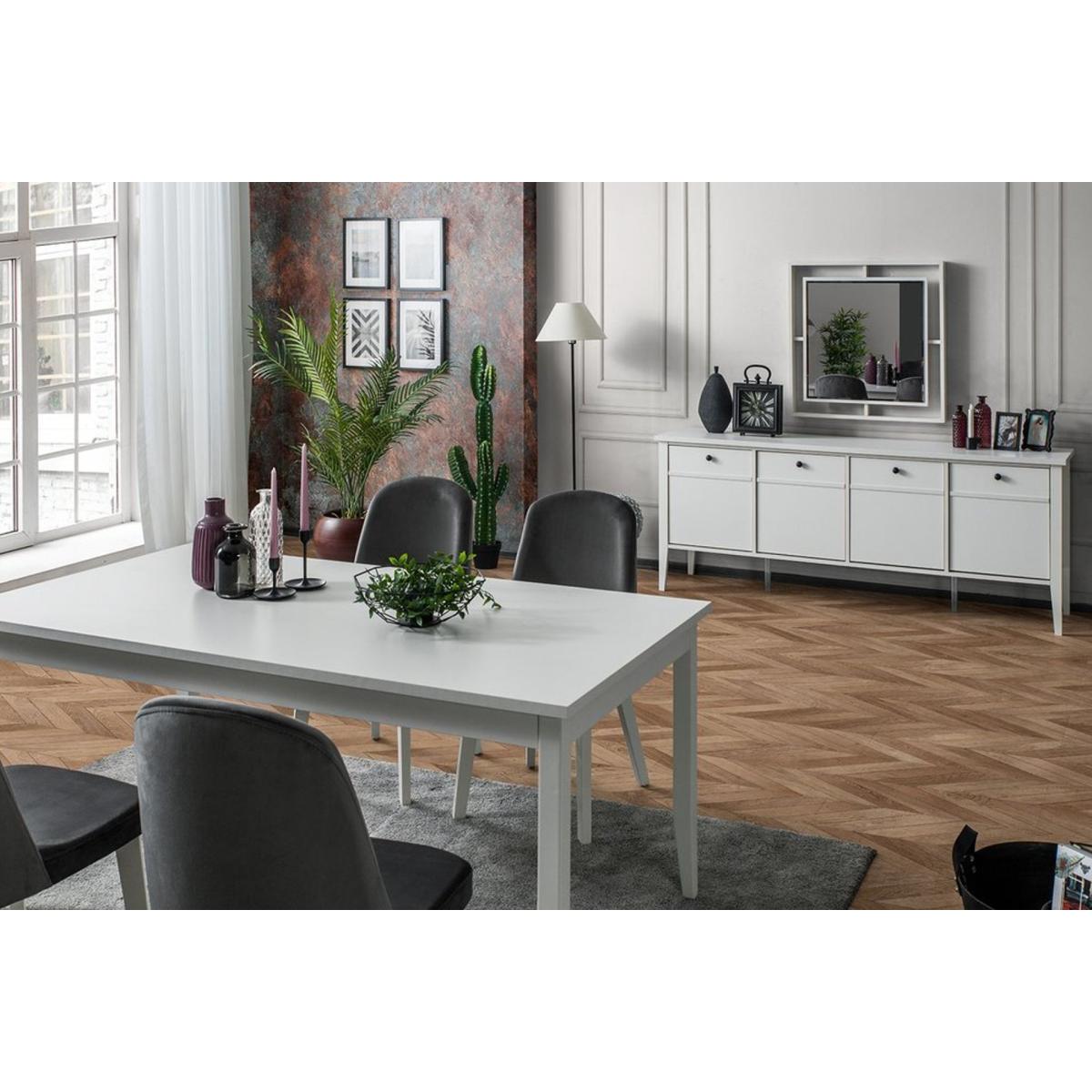 Urban Fixed Dining Table, 90 x 170 cm, Cream – image 2