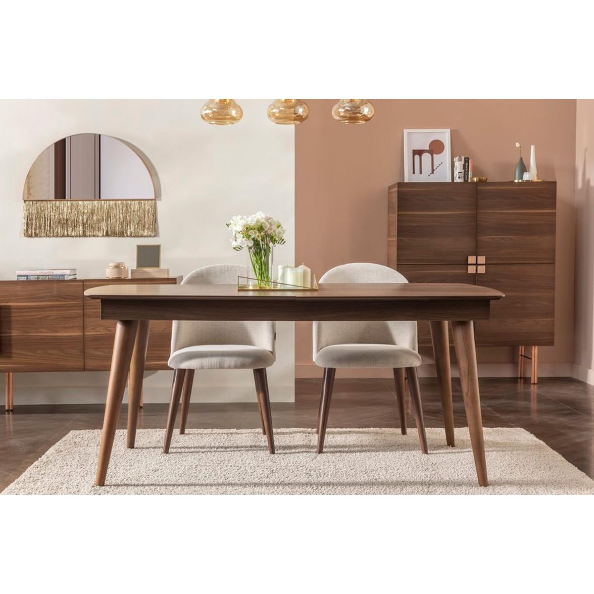 Scarlet 6-8 Seat Extendable Dining Table, Walnut – image 2