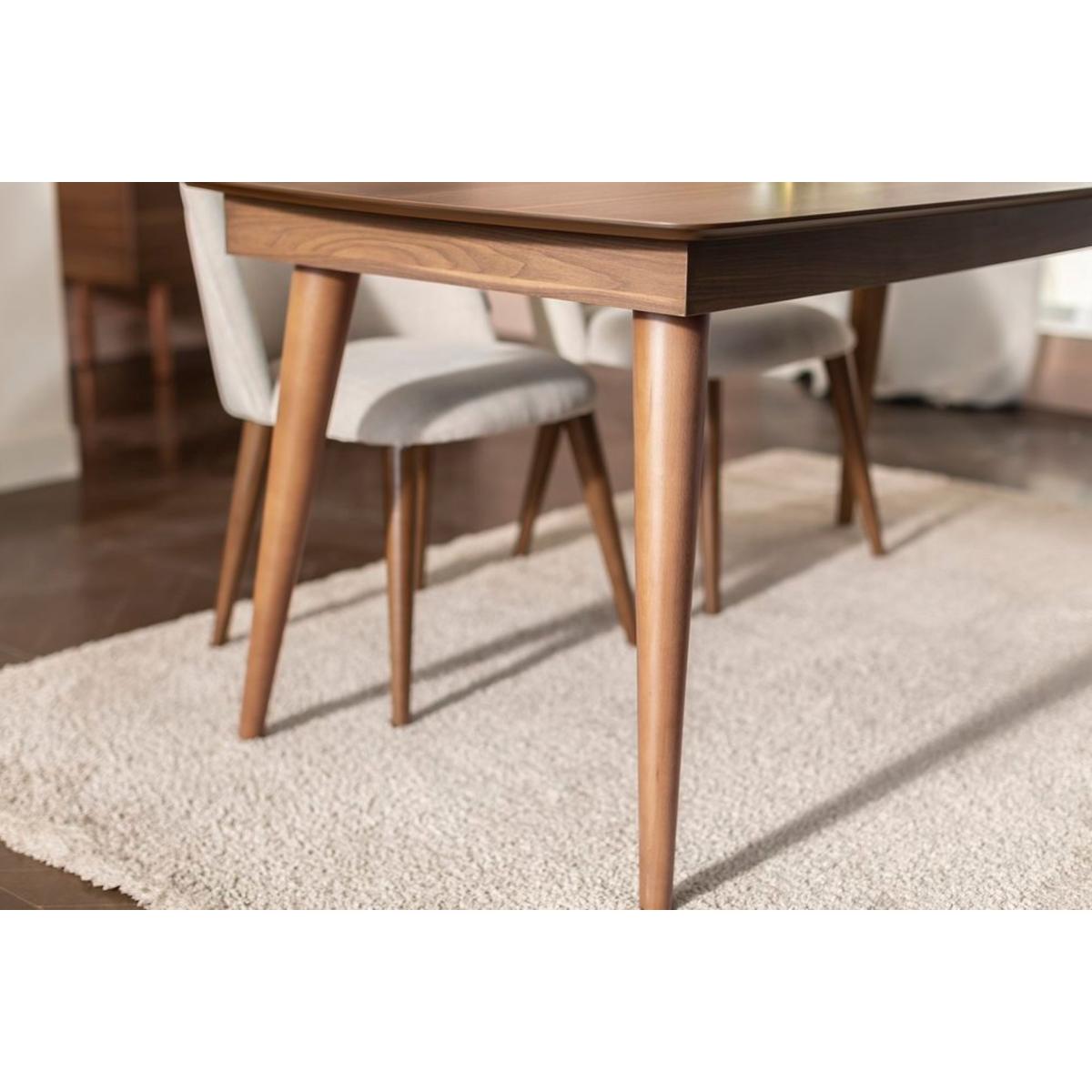 Scarlet 6-8 Seat Extendable Dining Table, Walnut – image 7