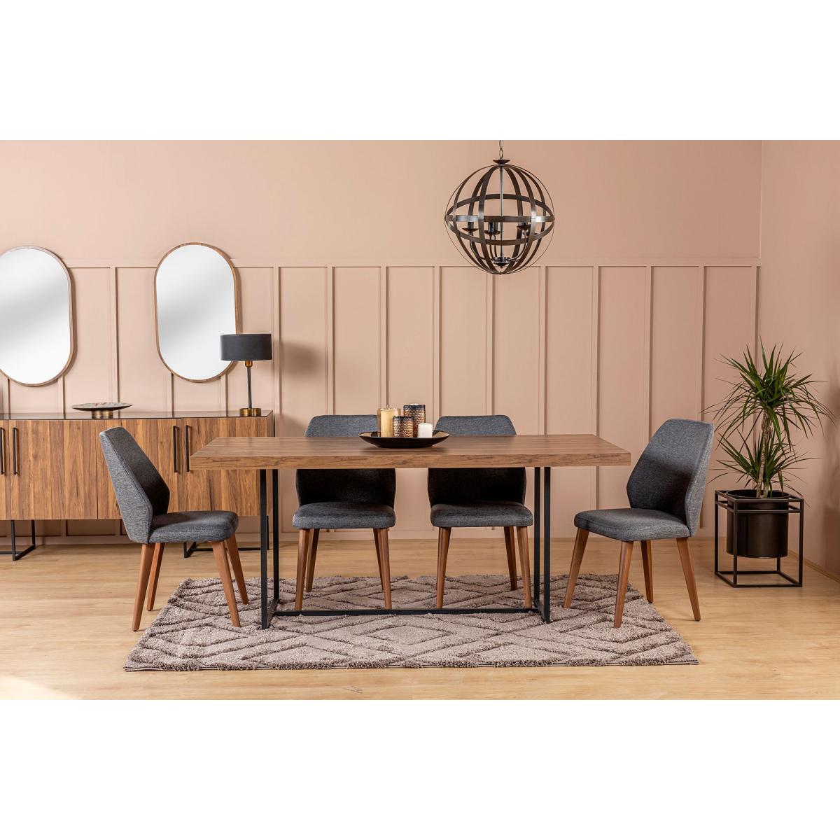 Pandora 6-10 Seat Fixed Dining Table, Walnut – image 2