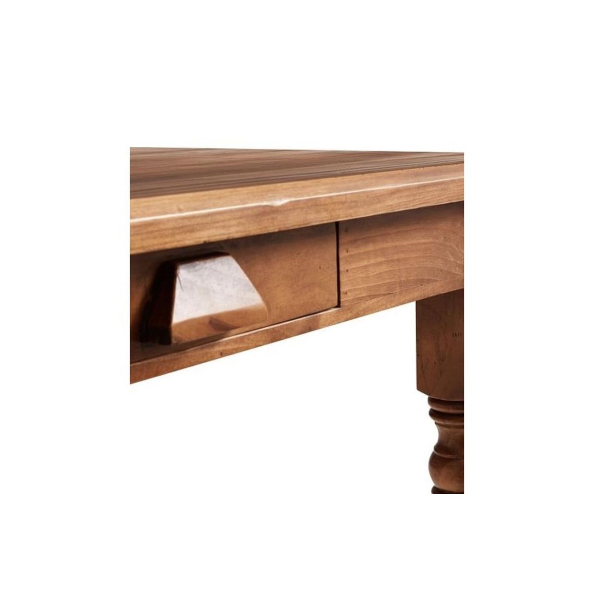 Burnille 4-6 Seat Fixed Dining Table, Dark Wood – image 2