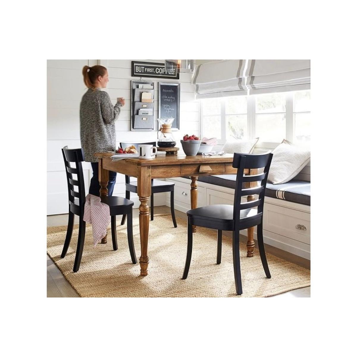 Burnille 4-6 Seat Fixed Dining Table, Dark Wood – image 3