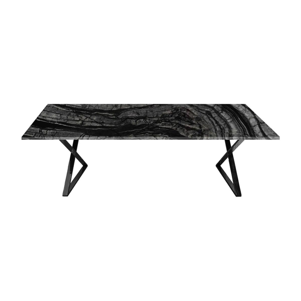 Leda 6-8 Seat Marble Fixed Dining Table – image 1