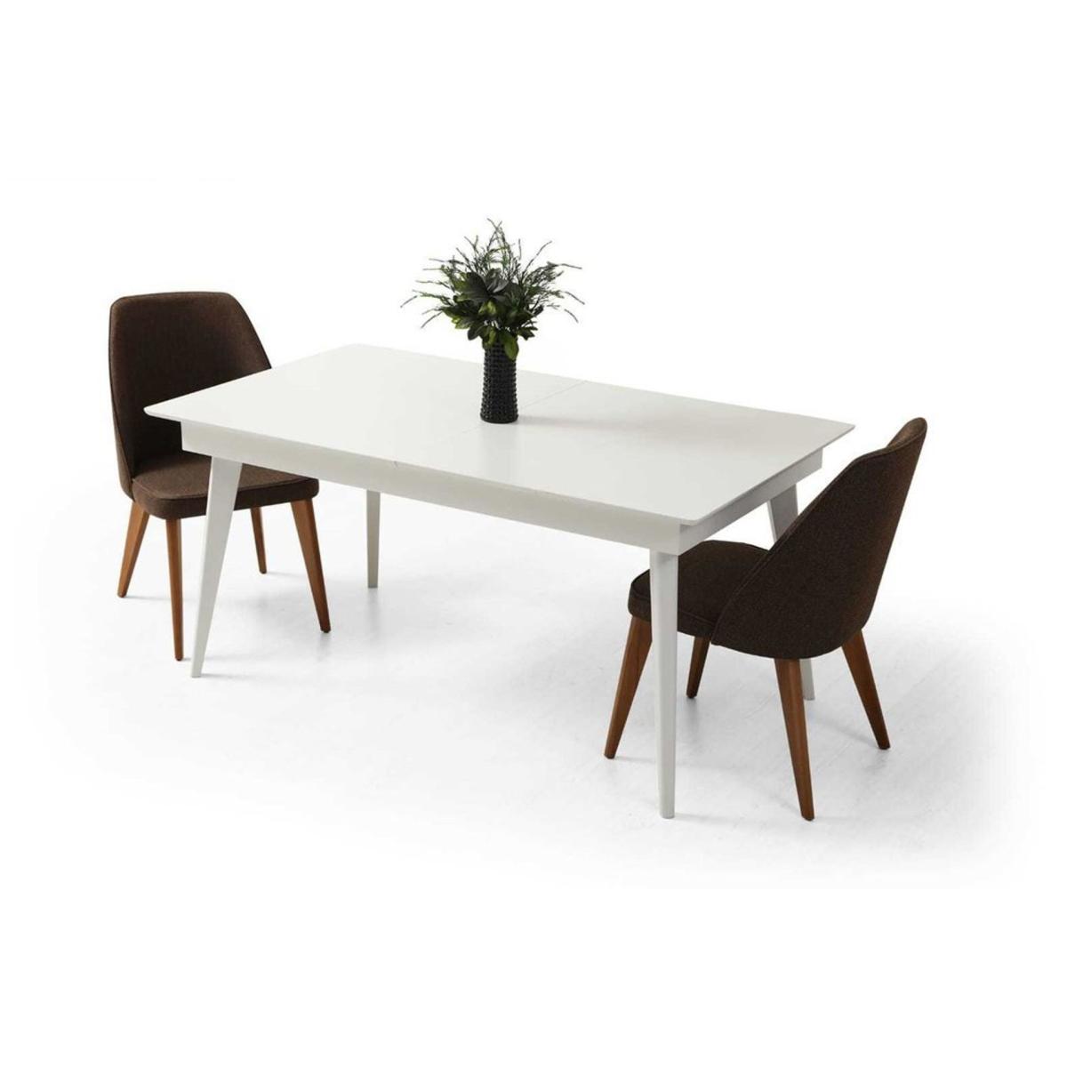 Texas 6-8 Seat Fixed Dining Table, White (High Gloss) – image 4