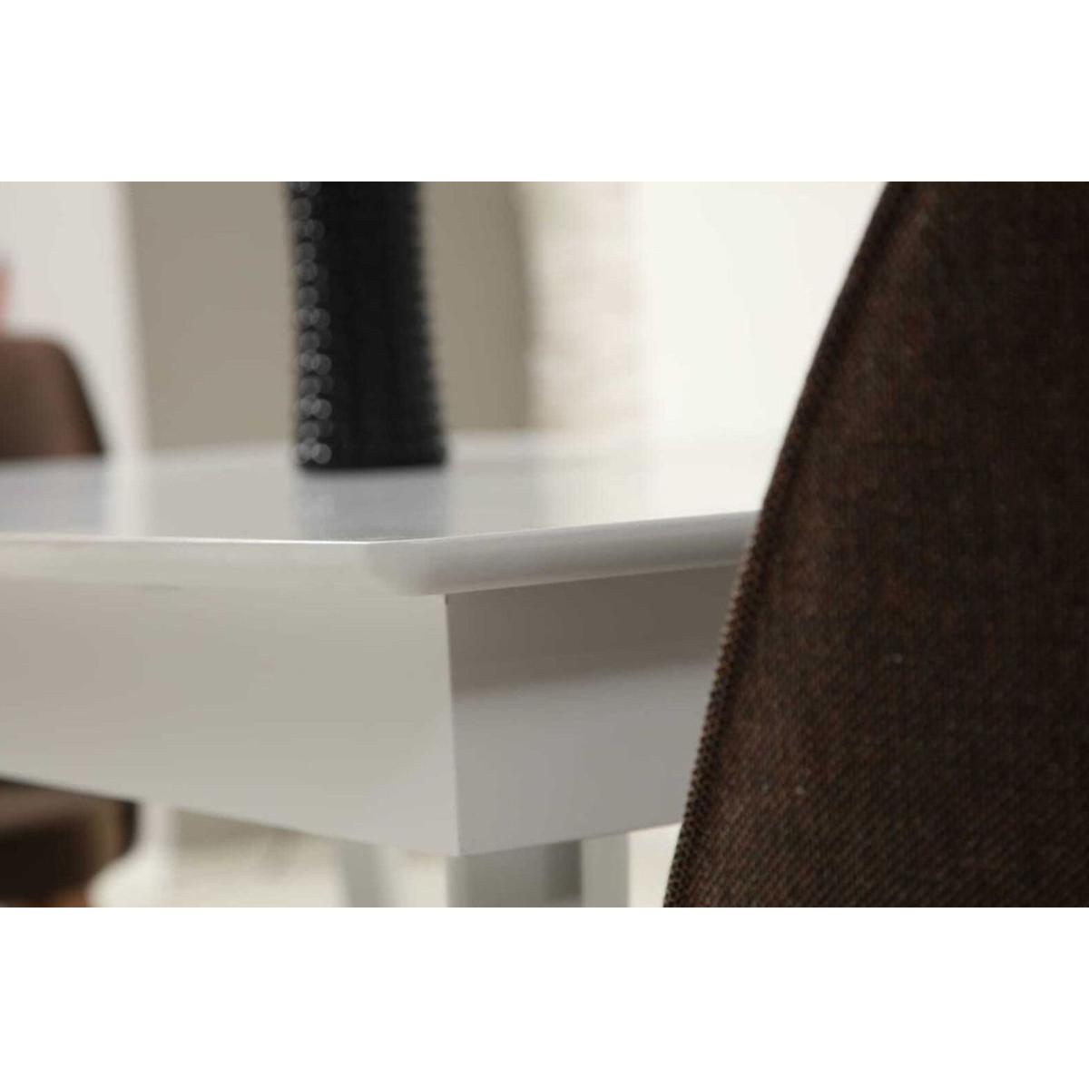 Texas 6-8 Seat Fixed Dining Table, White (High Gloss) – image 5