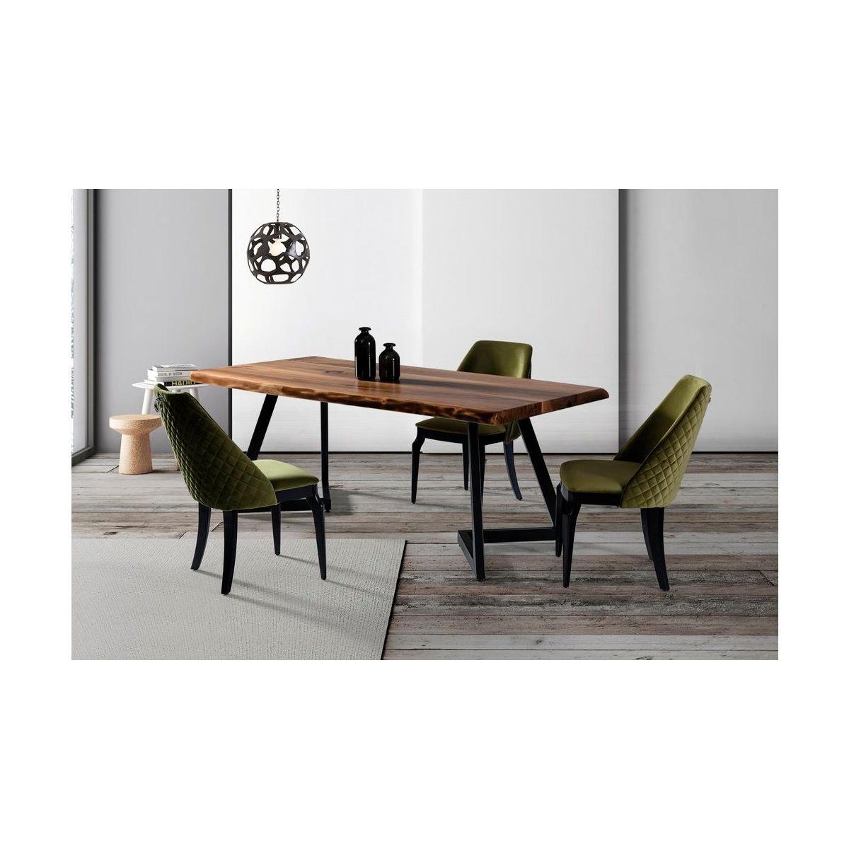 Space Fixed Dining Table, Walnut – image 1